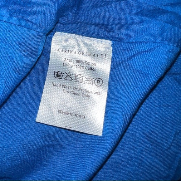 Karina Grimaldi Aspen Smalll Royal Blue Puff Sleeve Mini Dress - Picture 15 of 16